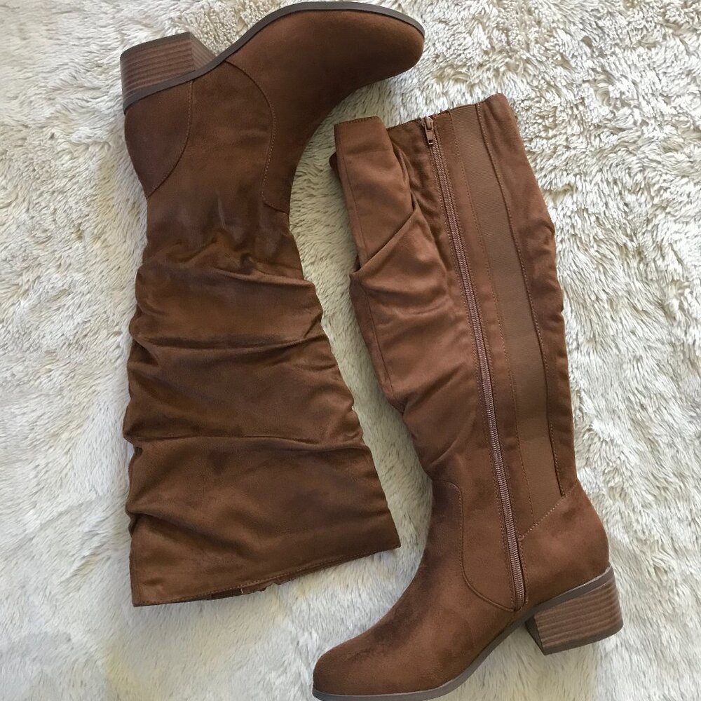 'Lane Bryant' Brown Knee High Boots - Size 8.5